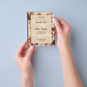 秋のメープル葉フォレストフロア小さなイベントフライヤー チラシ (手)