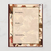 秋のメープル葉フォレストフロア小さなイベントフライヤー チラシ (裏面)