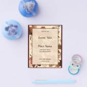 秋のメープル葉フォレストフロア小さなイベントフライヤー チラシ (シングル)