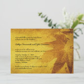 秋のメープル葉ヴィンテージレトロ秋の結婚式 招待状 (スタンド正面)