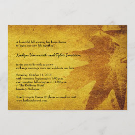秋のメープル葉ヴィンテージレトロ秋の結婚式 招待状