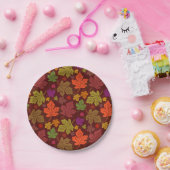 秋のメープル葉秋パーティーパターン ペーパープレート (パーティー)