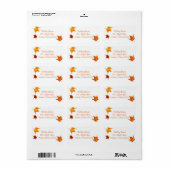 秋のメープル葉秋住所 シール (フルシート)