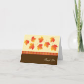 秋のメープル葉結婚ズの サンキューカード (正面)