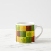 秋のメープル葉金ゴールド、茶色、緑 エスプレッソカップ (右)