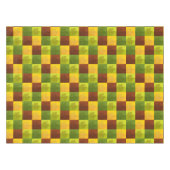 秋のメープル葉金ゴールド、茶色、緑 テーブルクロス (正面(横))