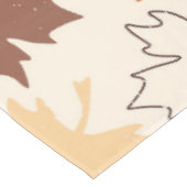 秋のメープル離れの感謝祭、赤い茶色 テーブルクロス (アングル)