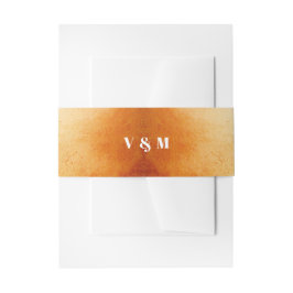 秋のメープル離れイニシャル名 招待状ベリーバンド