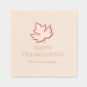 秋のメープル離れズハッピーサンクスギビング 箔ナプキン (正面)