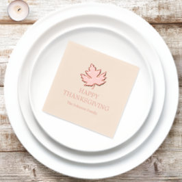 秋のメープル離れズハッピーサンクスギビング 箔ナプキン