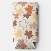 秋のメープル離れデザイン、感謝祭 スリム缶クーラー (裏面)