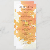 秋のメープル離れ結婚式 プログラム (正面/裏面)