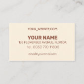 秋のメープル離れ自然デザイン 名刺 (裏面)