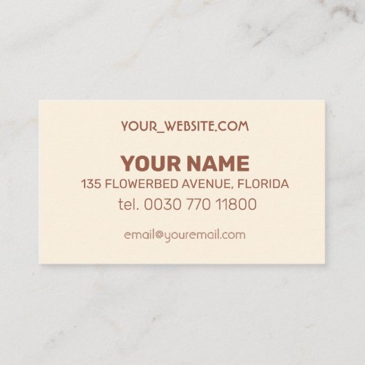 秋のメープル離れ自然デザイン 名刺 (裏面)