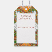 秋のモザイクギフトラベル ギフトタグ (裏面)