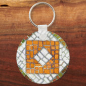 秋のモザイクラウンドアルミキーチェーン キーホルダー (裏面)