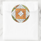 秋のモザイク大型ラウンドシール ラウンドシール (バッグ)