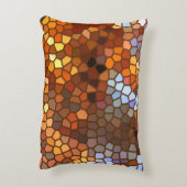 秋のモザイク抽象芸術アクセント枕 アクセントクッション (裏面(縦))