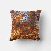 秋のモザイク抽象芸術 クッション (裏面)