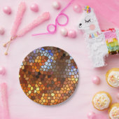 秋のモザイク抽象芸術 ペーパープレート (パーティー)