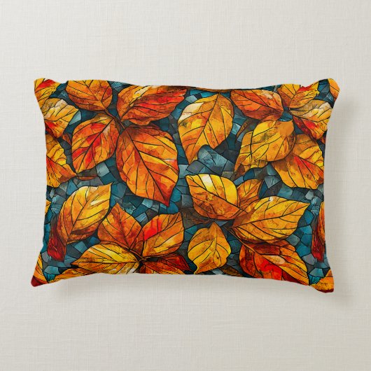 秋のモザイク模様 アクセントクッション (裏面)