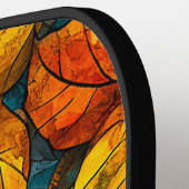 秋のモザイク模様 ピックルボールラケット (左詳細)