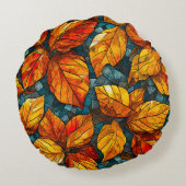 秋のモザイク模様 ラウンドクッション (裏面)