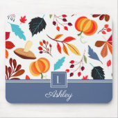 秋のモダンパターン名 マウスパッド (正面)