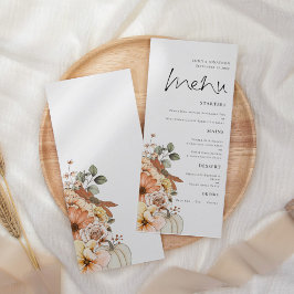 秋のモダンフローラかぼちゃ結婚の葉のメニュー メニュー