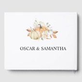 秋のモダン水彩かぼちゃと花 ゲストブック (裏面)