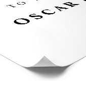 秋のモダン水彩かぼちゃと花 ポスター (角)