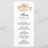 秋のモダン水彩かぼちゃと花 メニュー (正面)