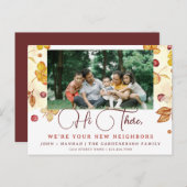 秋のモダン水彩新しい隣人はがき ポストカード (正面/裏面)