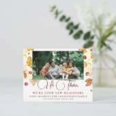 秋のモダン水彩新しい隣人はがき ポストカード (スタンド正面)