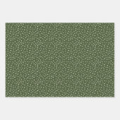 秋のモダン水玉模様紅葉 ラッピングペーパーシート (正面3)