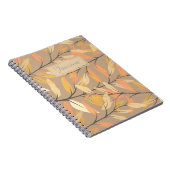 秋のモダン紅葉のパタパーソナライズされたーン ノートブック (右側)