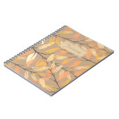 秋のモダン紅葉のパタパーソナライズされたーン ノートブック (左側)