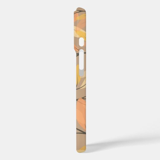 秋のモダン紅葉のパタパーソナライズされたーン Case-Mate iPhoneケース (裏面 / 左)