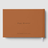 秋のモダン花模様紅葉の結婚式 ゲストブック (裏面)