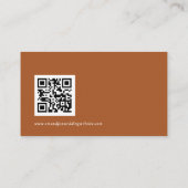 秋のモダン花模様QRコードの結婚詳細 エンクロージャーカード (裏面)