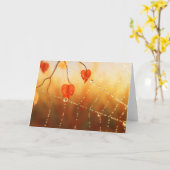 秋のモーニングカードの宝石 カード (黄色い花)