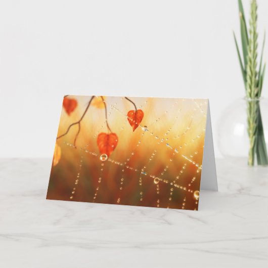 秋のモーニングカードの宝石 カード (正面)