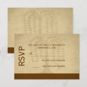 秋のヤナギの木RSVP 出欠カード (正面/裏面)