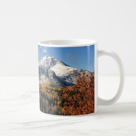 秋のユタ山の山Timpanogos コーヒーマグカップ (右)