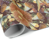 秋のユーカリとガラガラ模様 ラッピングペーパー (ロールコーナー)