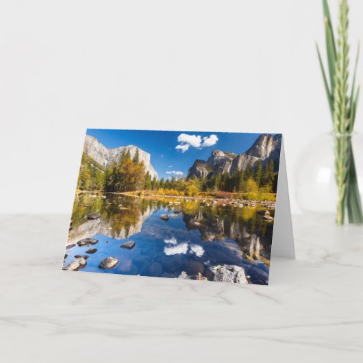 秋のヨセミテの谷 カード (正面)