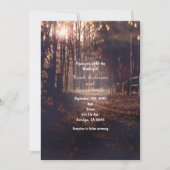 秋のライトが灯る地方の道のルーラルウェディング招待状 招待状 (正面)