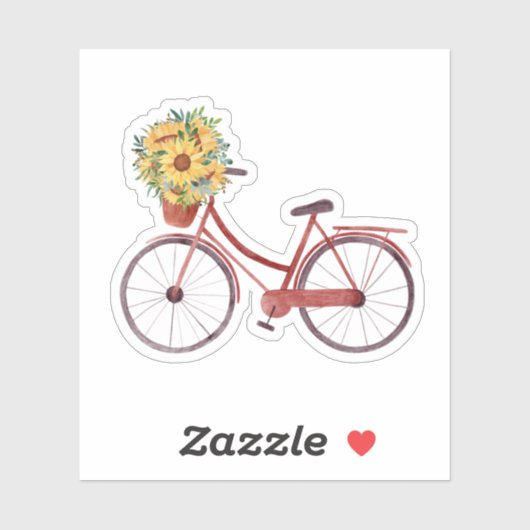 秋のライドウォーター色ヴィンテージ自転車 シール (シート)