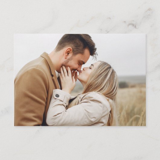 秋のラスティックウェディング詳細カード QRコード付き エンクロージャーカード (裏面)