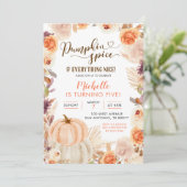 秋のラスティックボホオレンジのかぼちゃスパイスとすべてが素敵 招待状 (スタンド正面)